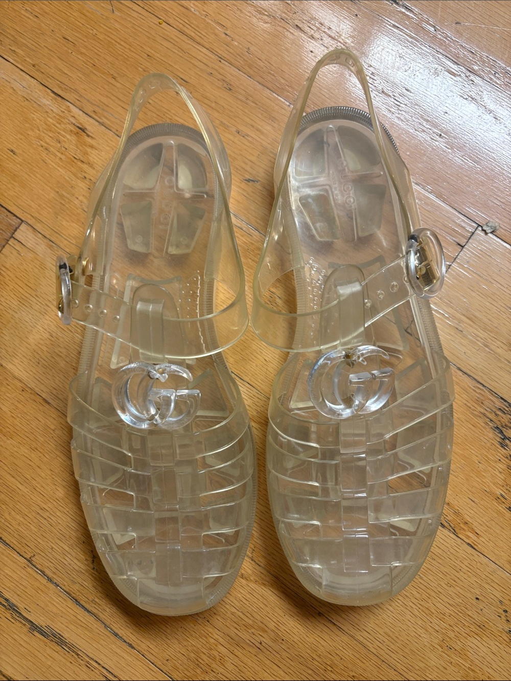Clear Jelly Slingback Sandals - Transparent size 39